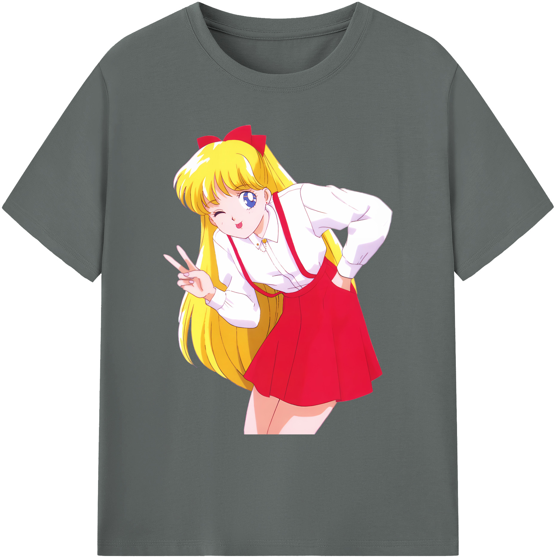（画像用） 美少女戦士セーラームーン 愛野 美奈子 あいの みなこ Sailor Moon Aino Minako 綿100％ メンズ半袖Tシャツ｜肌触りやわらか＆通気性